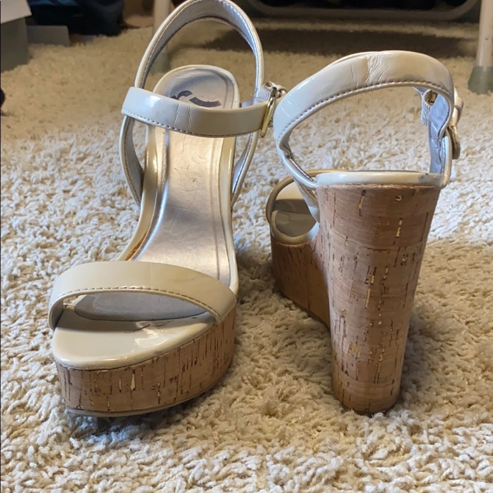 Ivory cork, wedge heels